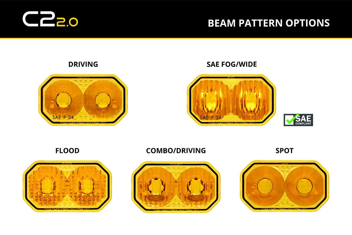 Yellow Lens for C2 2.0 LED Pods (one)