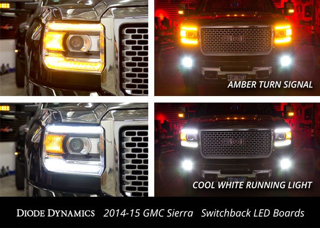 Panneaux LED DRL pour GMC Sierra Switchback 2014-2015
