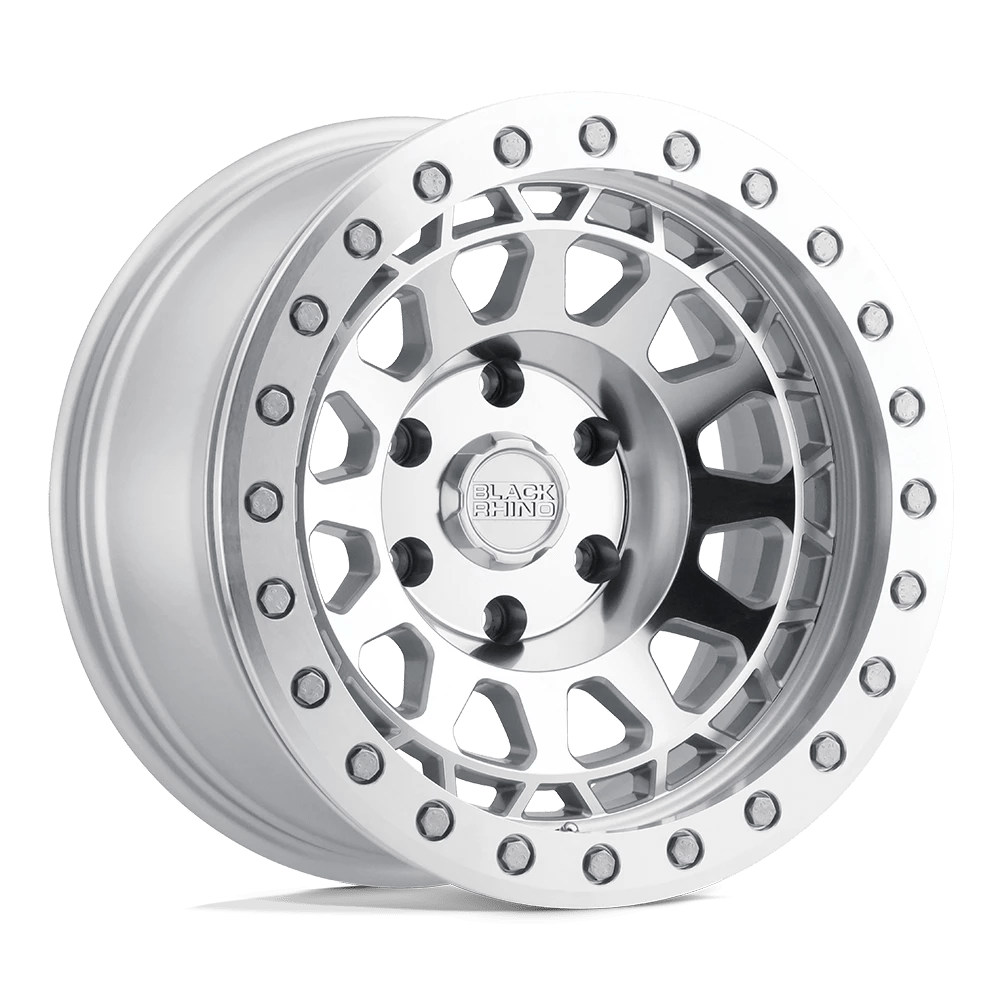 Black Rhino Hard Alloys Primm 17x9 5x127 - Silver w/ Mir Face & Lip Edge