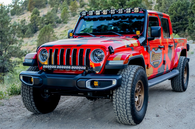 Kit d'éclairage LED pour barre de toit Jeep JL/JT 8 XL connectable avec installateur Baja Designs