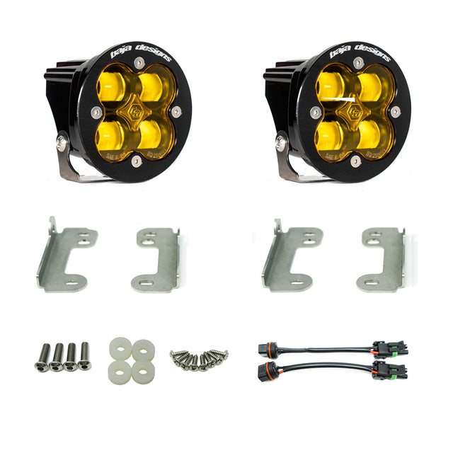 Kit de poche antibrouillard Jeep JL pour Wrangler JL Sahara Squadron 18-20, lentille ambre SAE FPK Baja Designs