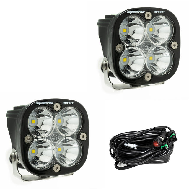 Paire de spots lumineux LED avec lentille transparente Squadron Sport Baja Designs