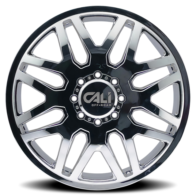 CALI OFFROAD-OFFROAD INVADER DUALLY 9115D CHROME 22X8.25 8-210 115MM 154.2MM