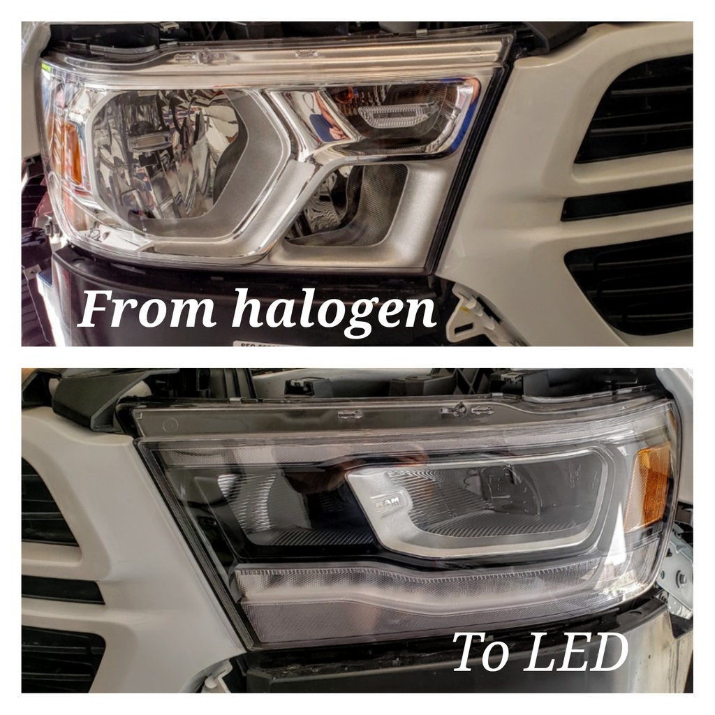 2019-2024 Dodge Ram 1500 Oem Halogen headlight To Led Conversion