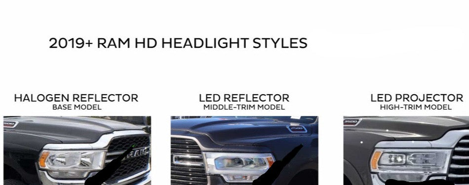 2019-2024 Dodge Ram  2500/3500 Oem Halogen headlight To Led Conversion