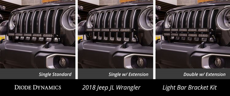 Jeep Jl 2018-2022 Wrangler Bumper Led Light Bar Kit