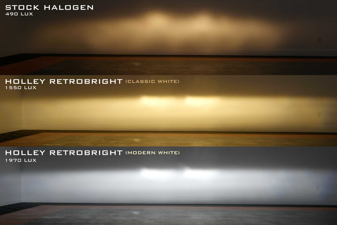 Sealed Beam: Holley Retrobright Led Headlights (4X6") PAIR of 2