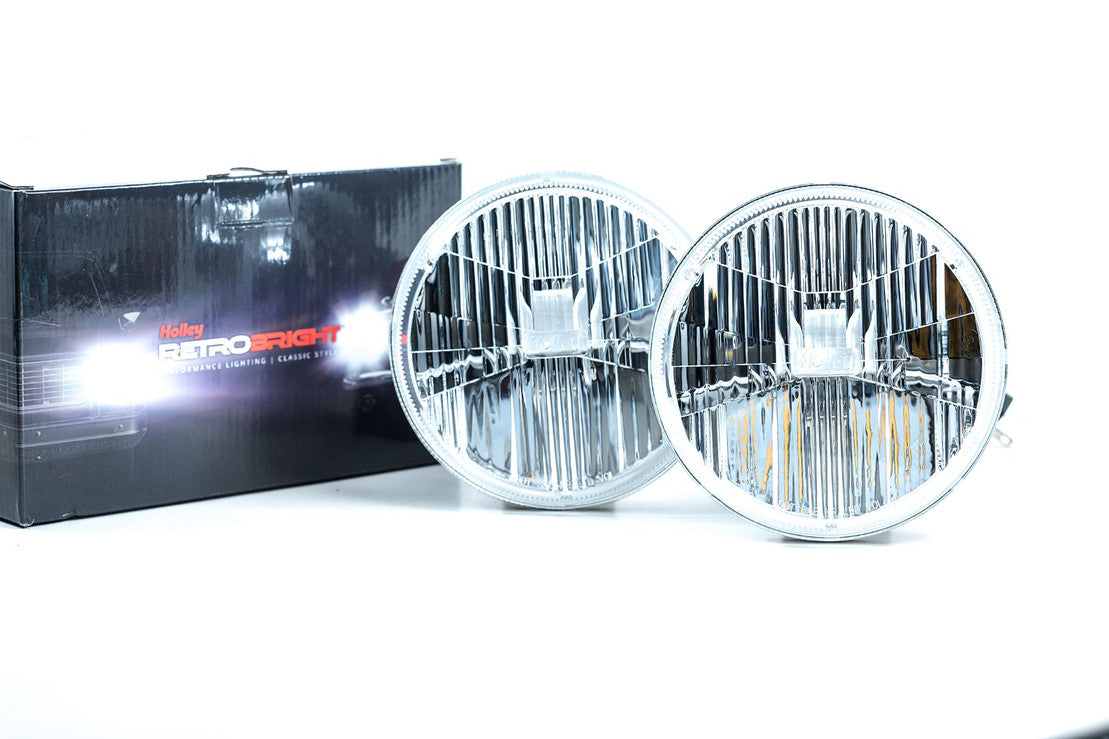 Sealed Beam: Holley Retrobright Led Headlights (5.75" Round)