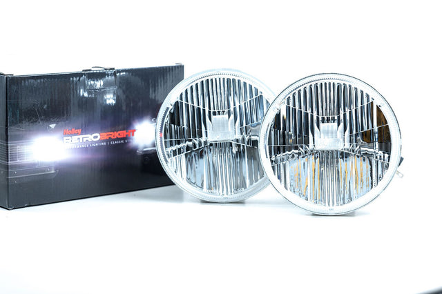 Sealed Beam: Holley Retrobright Led Headlights (5.75" Round)