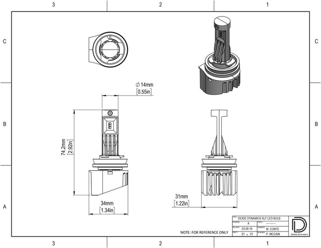 Diode Slf Led Fog Light Conversion Kit