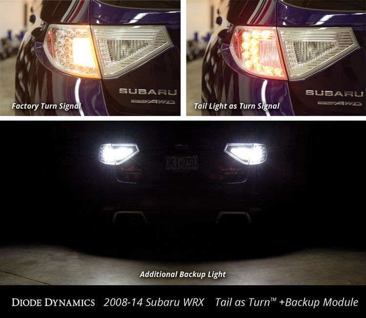 2008-2014 Subaru Wrx/Sti Hatchback Tail As Turn +Backup Module (Pair)