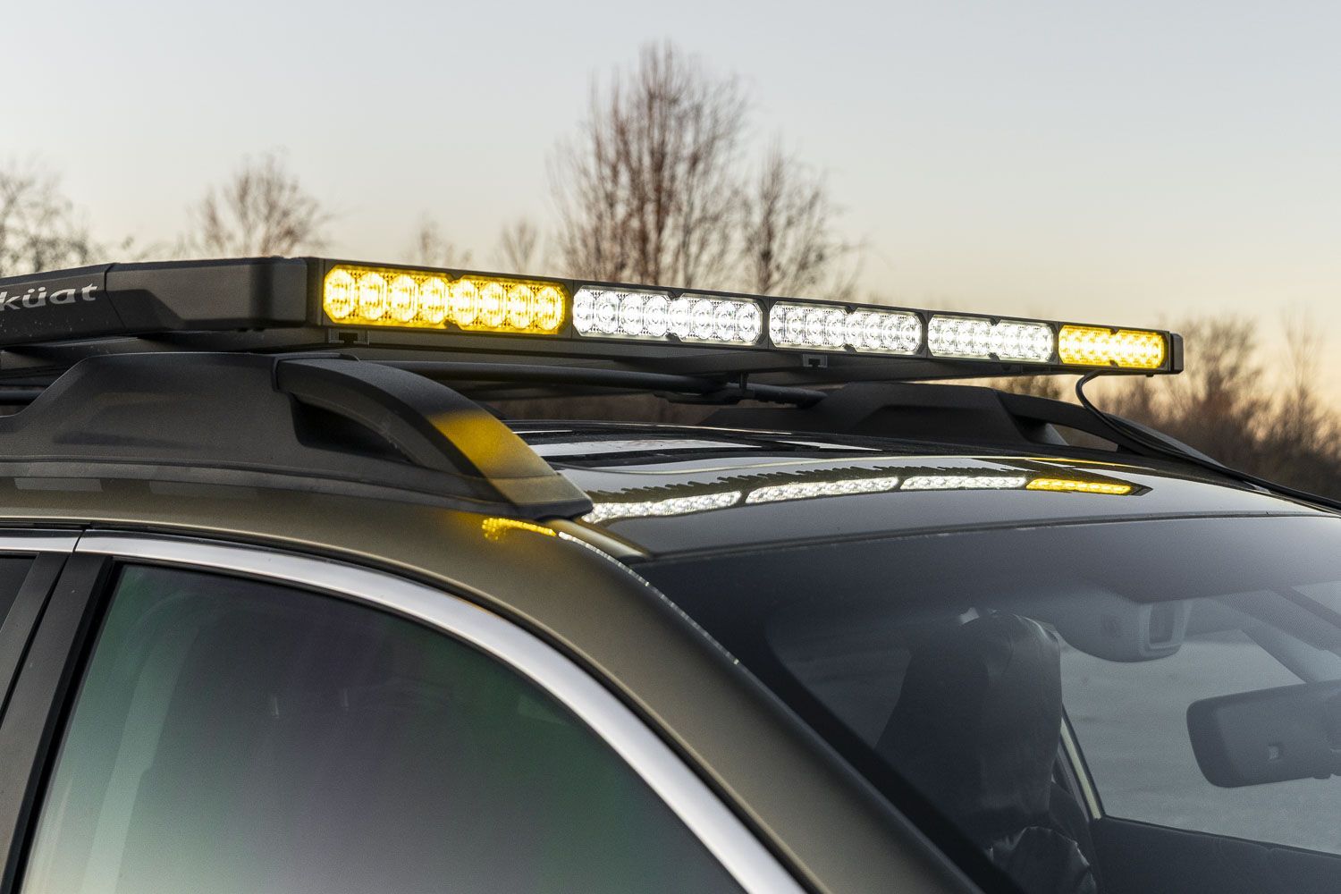 Diode Dynamics Kuat DEK Roof Rack with integrated lighting installed on a vehicle