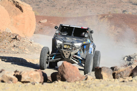 Justin Von Metal racing at the 2025 Parker 400 with Diode Dynamics SS5 LED Pods