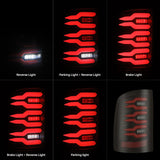 07-13 GMC Sierra LUXX-Series LED Tail Lights Black Red