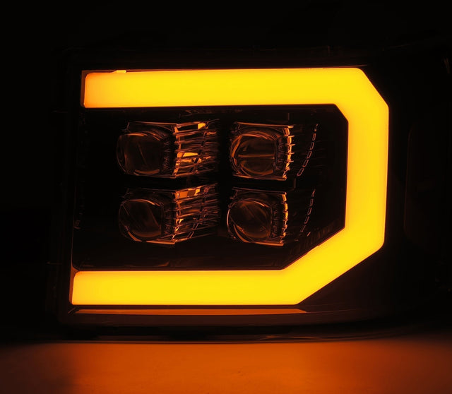07-13 GMC Sierra NOVA-Series LED Projector Headlights Chrome