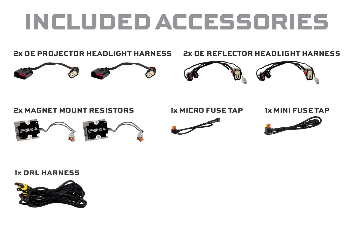 Dodge Ram (09-18) : phares à LED Morimoto Xb (ambre Drl)