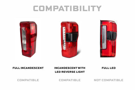 Feux arrière à LED pour Ford Super Duty (17-22) XB (fumés)