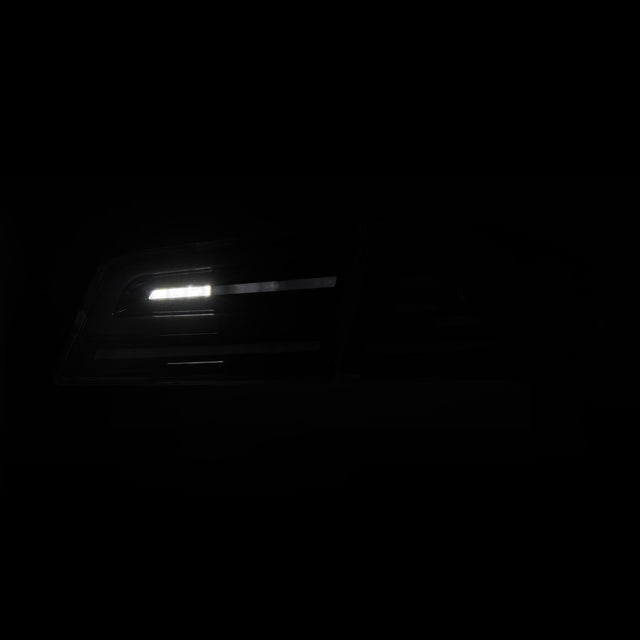 12-21 Tesla Model S LUXX-Series LED Tail Lights Black Red (With Black Trunk Center Piece Replacement)