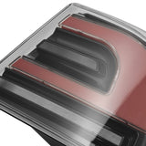 12-21 Tesla Model S LUXX-Series LED Tail Lights Black Red (With Black Trunk Center Piece Replacement)