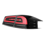 12-21 Tesla Model S LUXX-Series LED Tail Lights Black Red (With Black Trunk Center Piece Replacement)