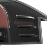 12-21 Tesla Model S LUXX-Series LED Tail Lights Black Red (With Black Trunk Center Piece Replacement)