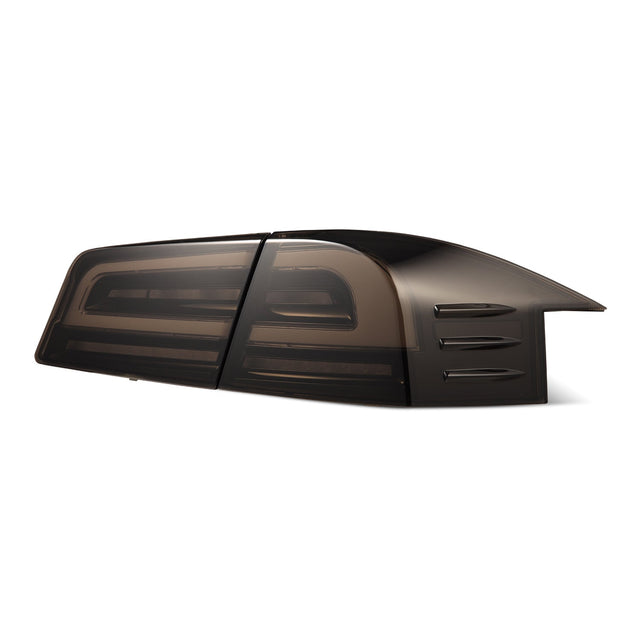 Feux arrière à LED Tesla Model S LUXX 12-21, fumée noire (avec pièce centrale de coffre noire de remplacement)