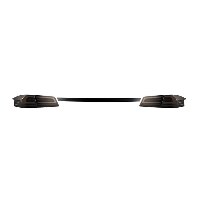 Feux arrière à LED Tesla Model S LUXX 12-21, fumée noire (avec pièce centrale de coffre noire de remplacement)