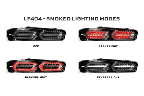 Feux arrière à LED pour Chevrolet Camaro (16-18) XB Facelift (fumés)