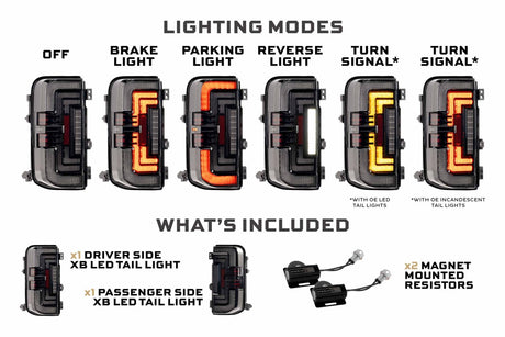 Feux arrière à LED à profil bas pour Ford Bronco (2021+) XB (fumés)