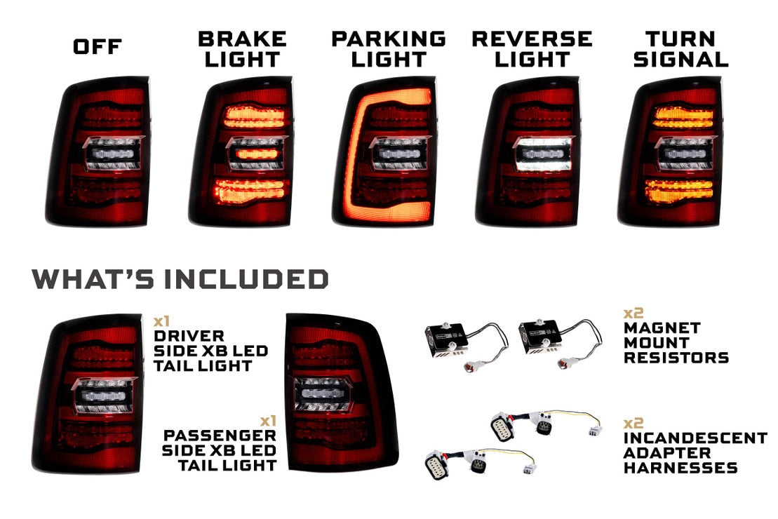 Ram HD (2019+) XB LED Tail Lights (Red)