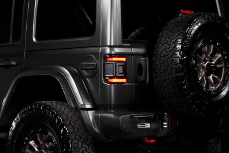 Feux arrière à LED à profil bas pour Jeep Wrangler JL (2018+) XB (fumés)