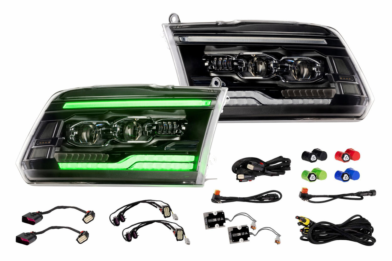 Dodge Ram (09-18) : phares à LED Morimoto Xb (ambre Drl)