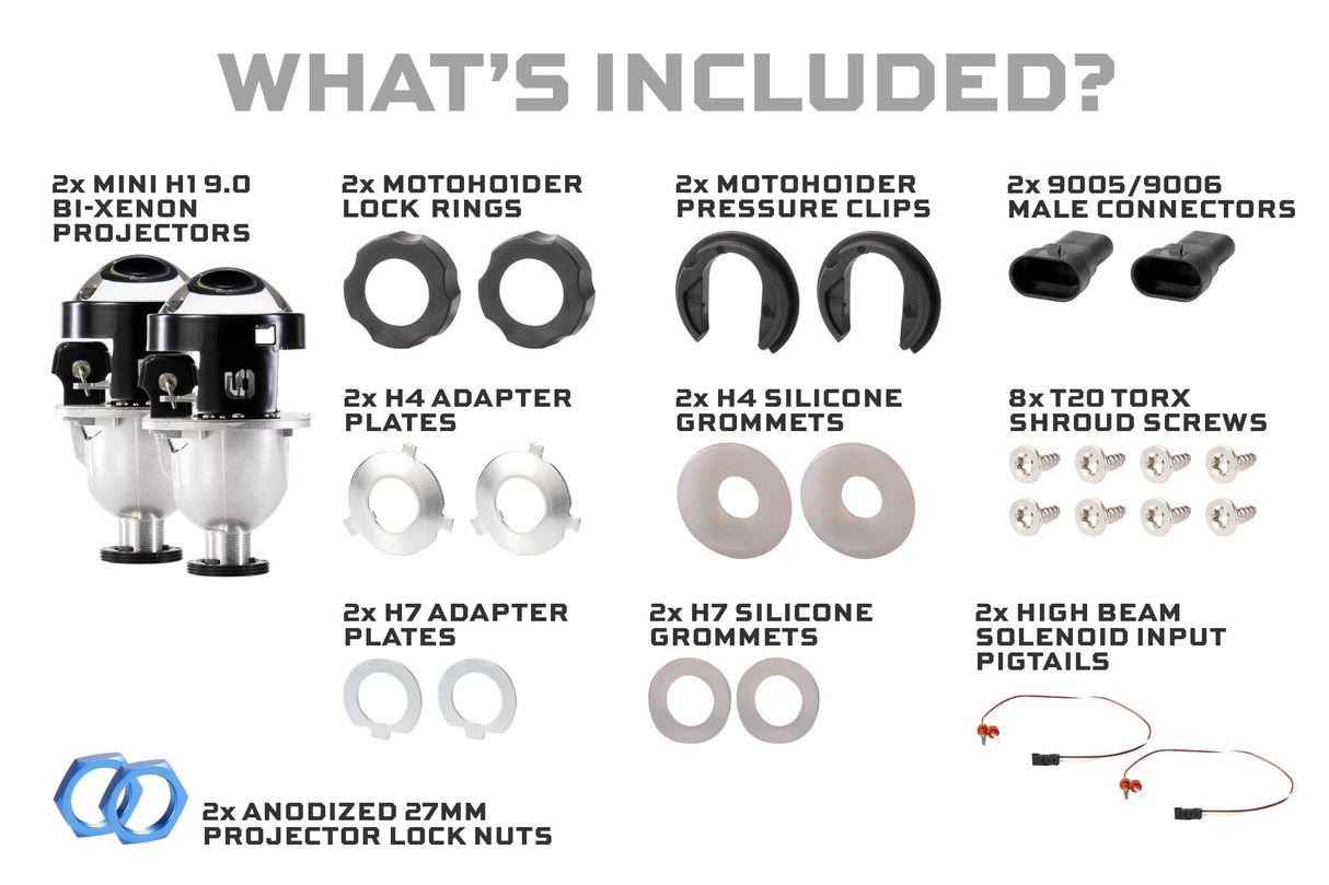 Bi-Xenon: Morimoto Mini H1 9.0 (single)