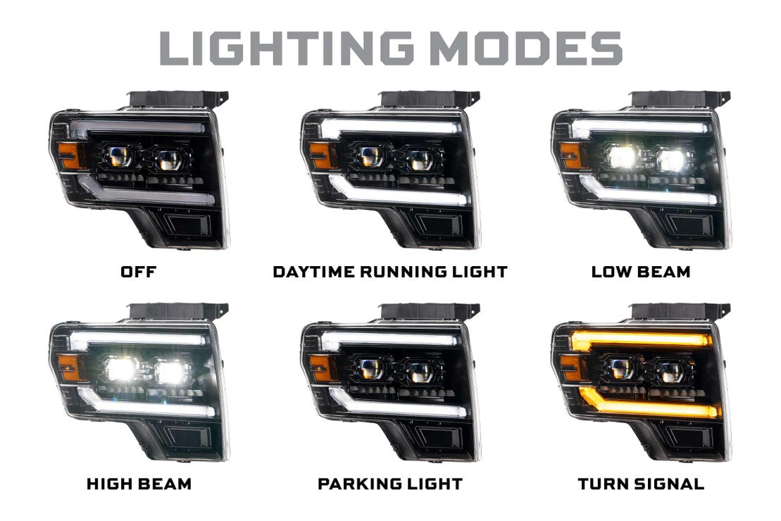 Ford SVT Raptor (10-14) XB Evo Hybrid Led Headlights