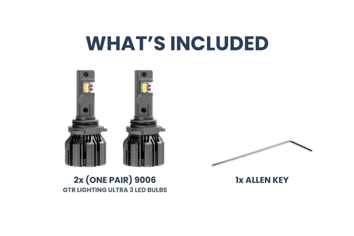 9006/HB4 : Ampoules LED GTR Ultra 3.0 (paire)