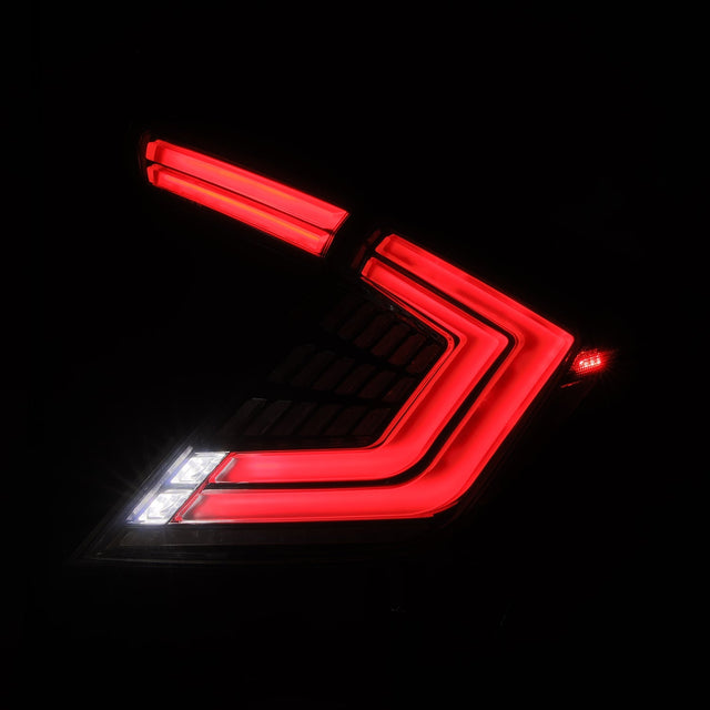 16-21 Honda Civic Hatchback NOVA-Series Prismatic LED Tail Lights Clear Smoke