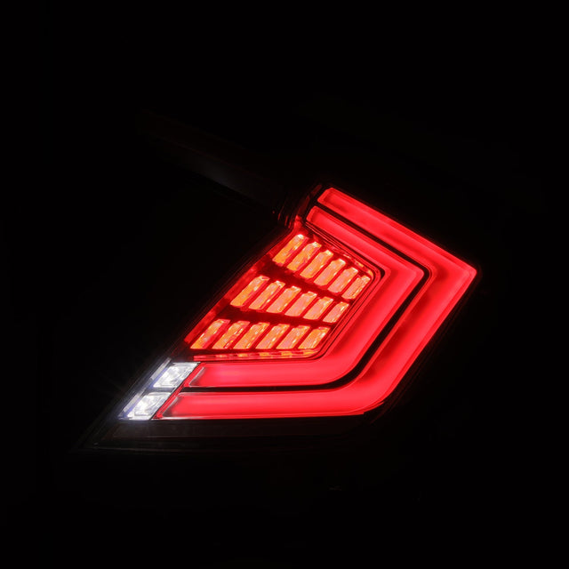 16-21 Honda Civic Hatchback NOVA-Series Prismatic LED Tail Lights Clear Smoke