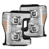 17-19 Ford Super Duty MKII LUXX-Series LED Projector Headlights Chrome