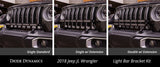 Kit de barre lumineuse LED pour pare-chocs Jeep JL Wrangler 2018-2025