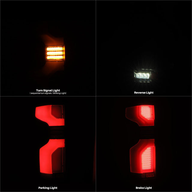 19-25 Chevrolet Silverado 1500 / 20-25 Silverado 2500HD/3500HD LUXX-Series LED Tail Lights Black Red