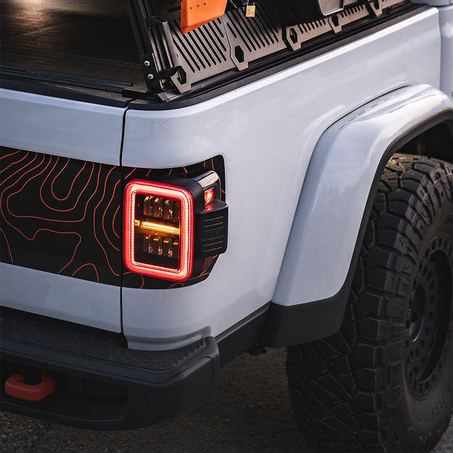 Feux arrière à LED prismatiques chromés pour Jeep Gladiator JT NOVA-Series 19-25