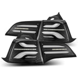 20-24 Tesla Model Y / 22-23 Model 3 (With Stock Amber Turn Signal) PRO-Series LED Tail Lights Jet Black