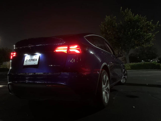 20-24 Tesla Model Y / 22-23 Model 3 (With Stock Amber Turn Signal) PRO-Series LED Tail Lights Jet Black