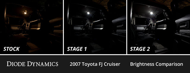 Interior LED Kit for 2007-2014 Toyota FJ Cruiser, Cool White Stage 1