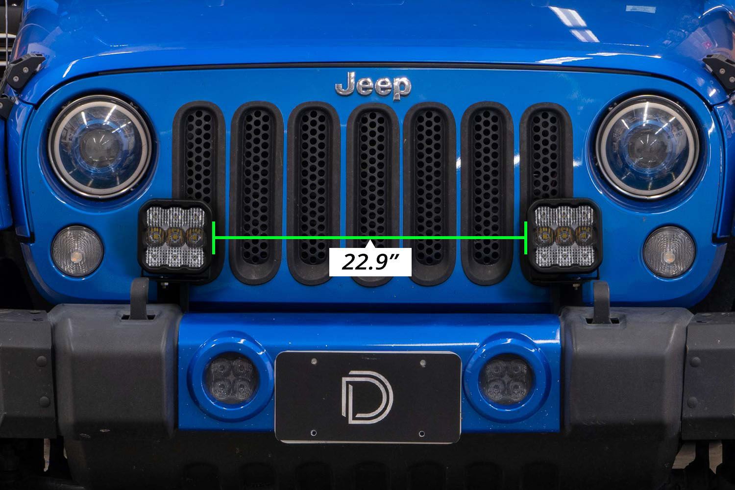 SS5 Bumper LED Pod Light Kit for 2007-2018 Jeep JK Wrangler