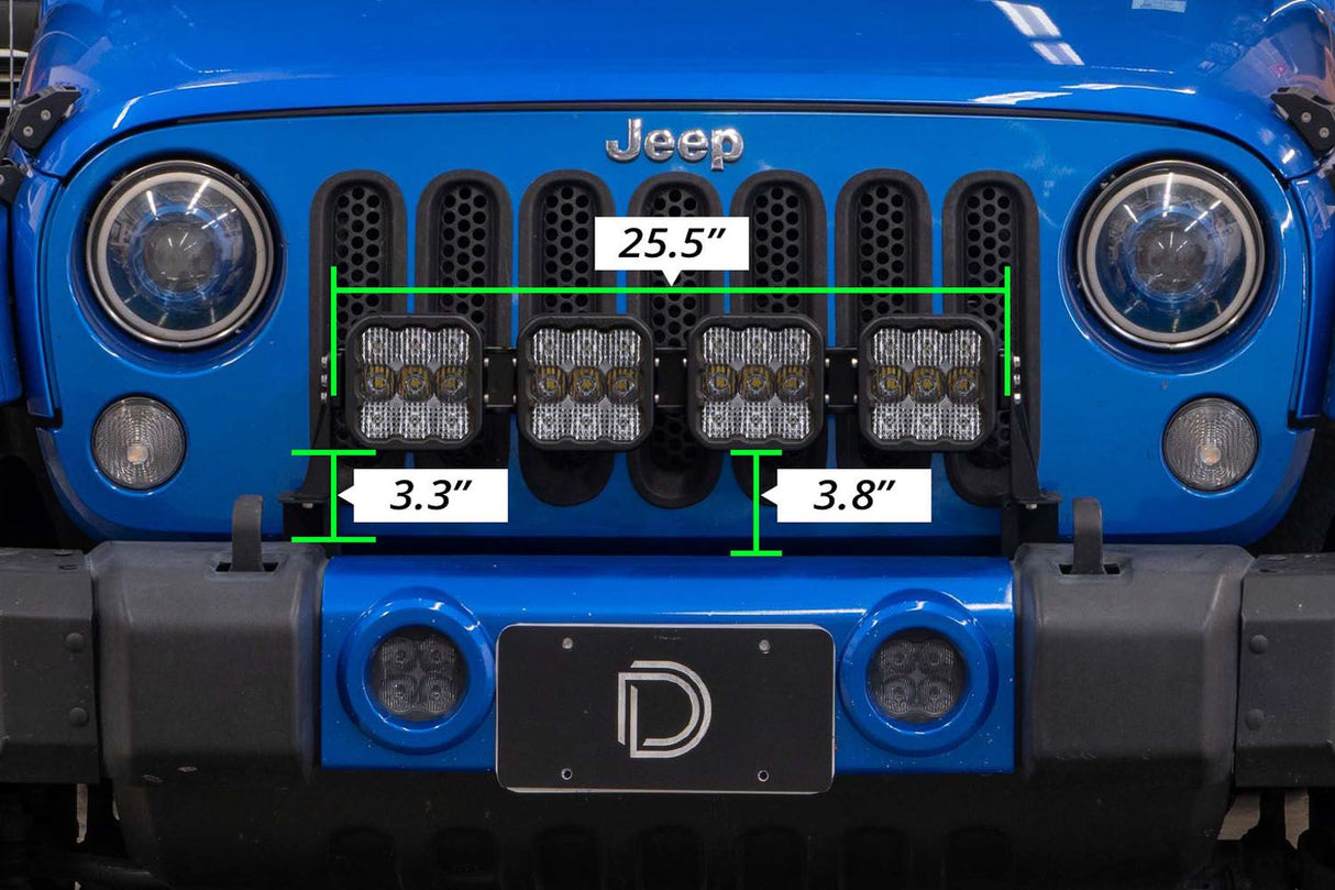 Kit de barre lumineuse LED pour pare-chocs Jeep Jl 2018-2022 Wrangler