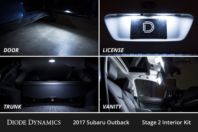 Interior LED Kit for 2015-2019 Subaru Outback, Cool White Stage 2