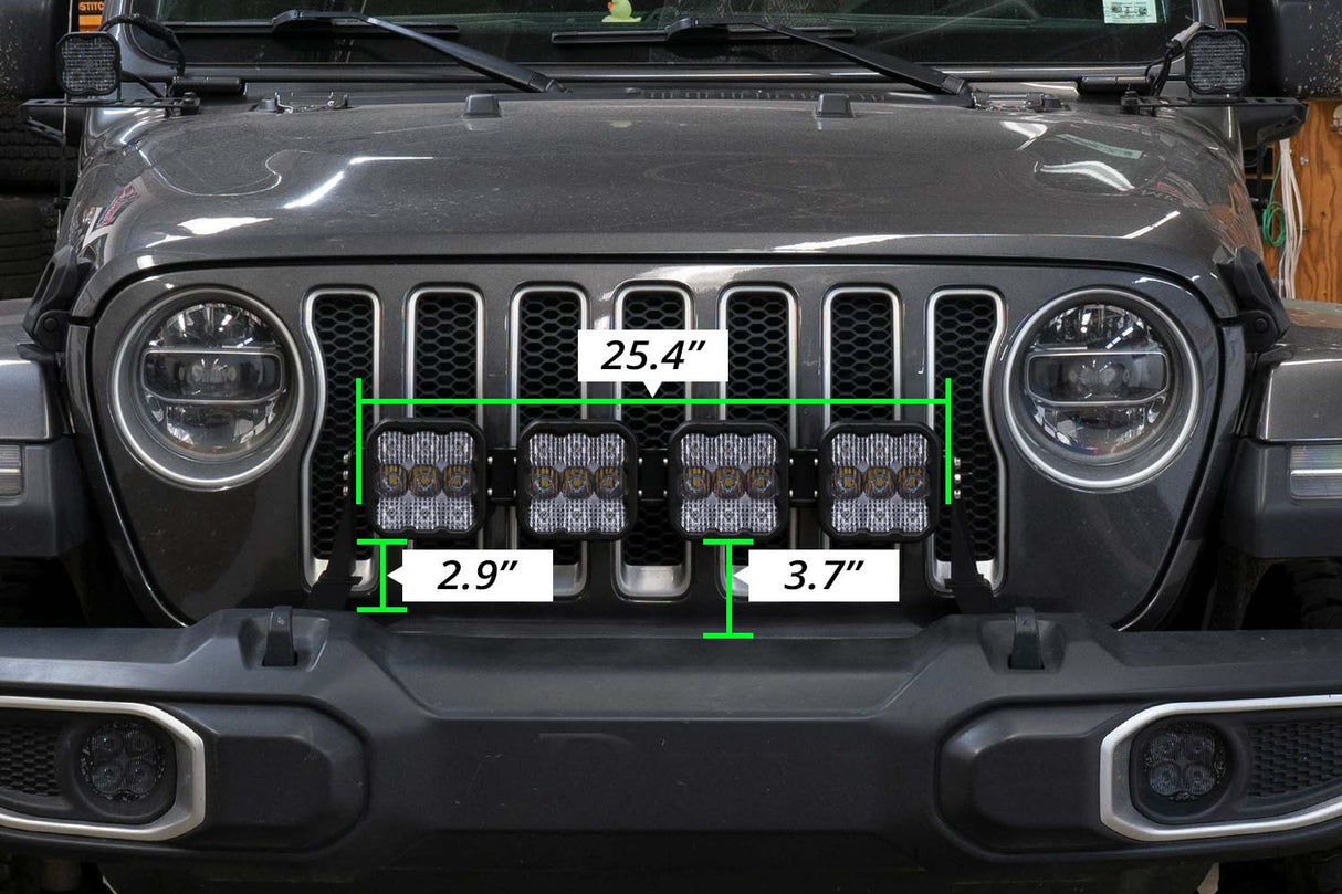 Kit de barre lumineuse LED pour capot Jeep Jl 2018-2022 Wrangler 