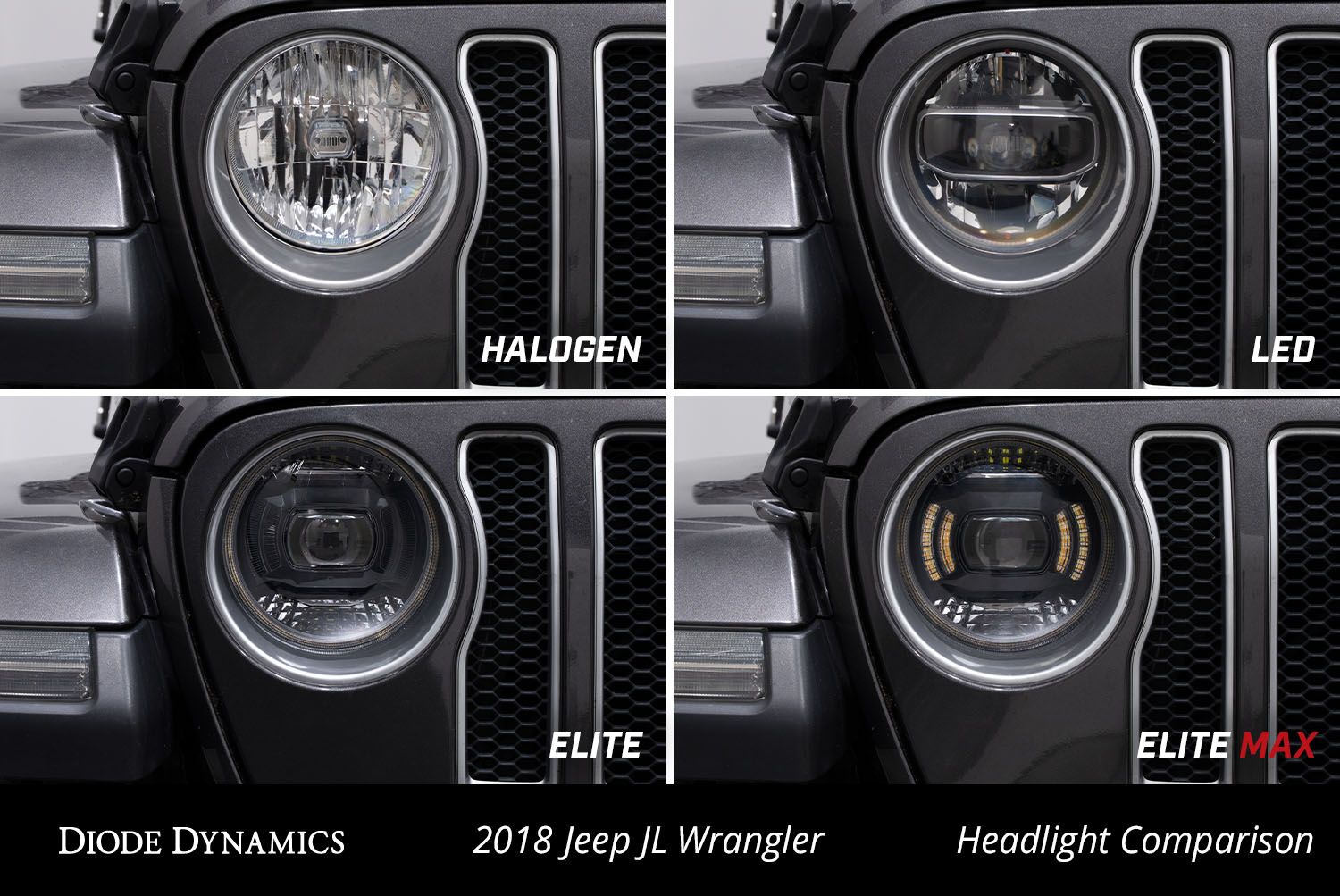 Elite LED Headlights for 2018-2025 Jeep JL Wrangler