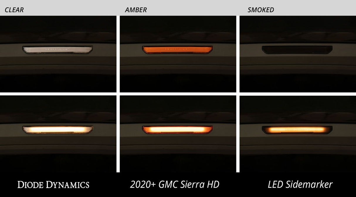 Feux de position latéraux à LED pour GMC Sierra HD 2500/3500 2020-2023 (ensemble)